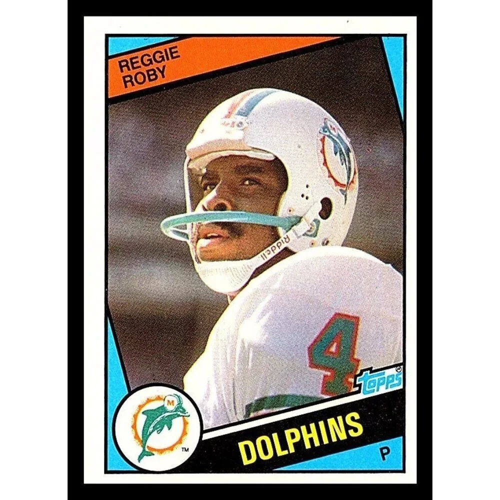 1984 Topps #127 Reggie Roby Rookie Card Miami Dolphins